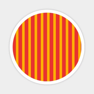 Abu | Red and Orange Stripes Pattern Magnet